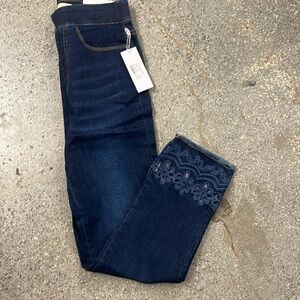 Soft Surroundings Pull On Jeans with eyelet hem